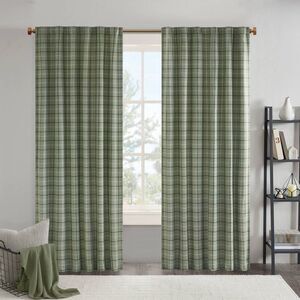 Madison Park - 50"x84" Madison Park Light Filtering Preston Plaid Green